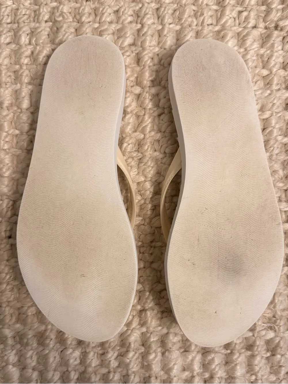 Tory Burch Ivory Logo Flip Flop Sandals